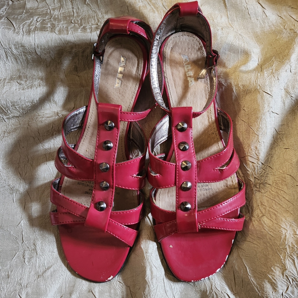 Alia Red Sandals